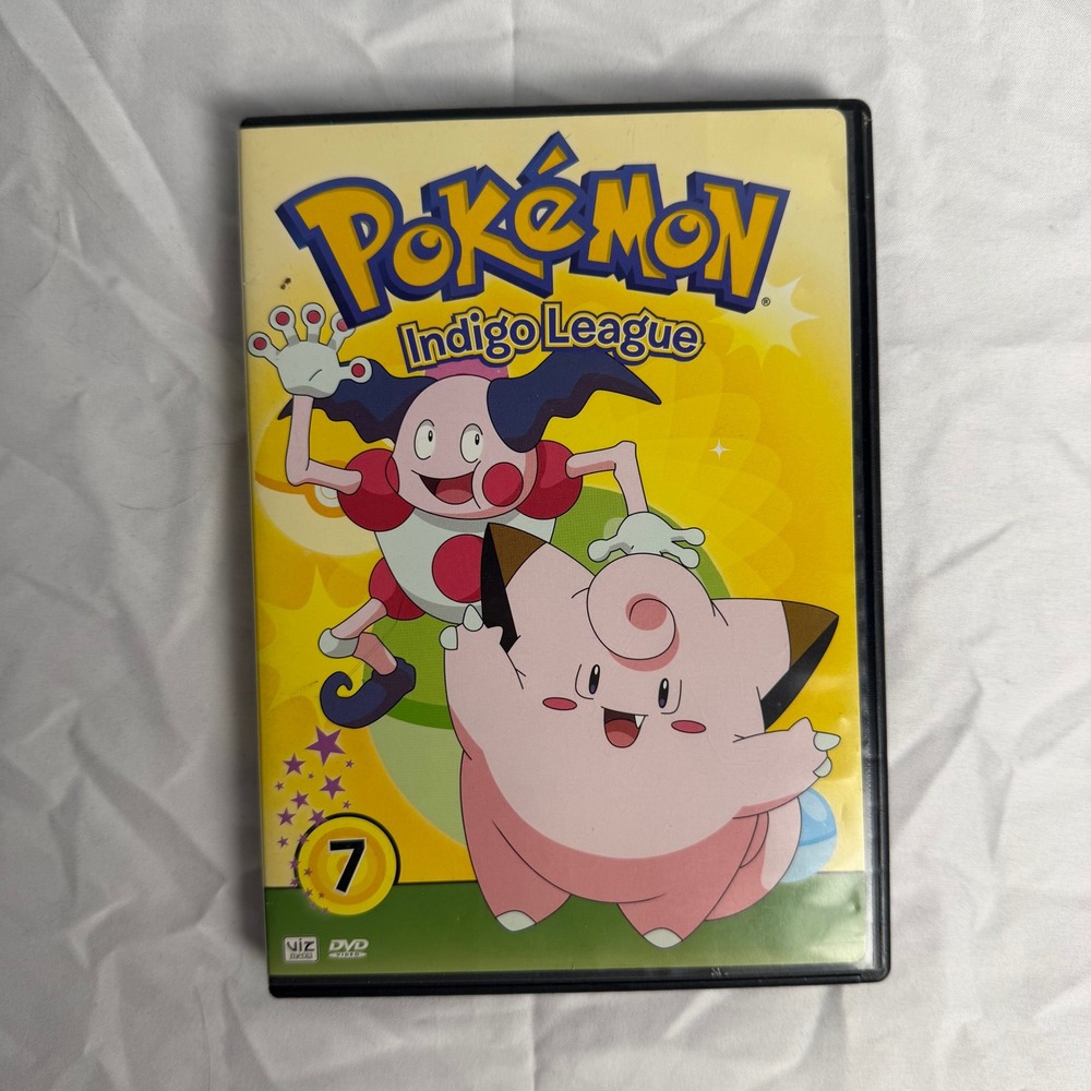 Pokemon Indigo League Vol 7 DVD Kids Yellow Mr Mime Clefairy Anime Retro Gift
